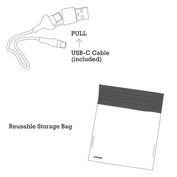 TWIST+SHINE450H, EDC Clip Lampe mit Stirnband, black as night+glowy, 450 Lumen, inkl. Ladekabel USB A/C-C