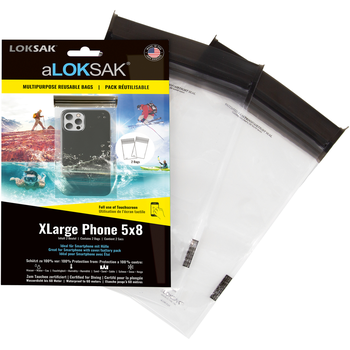 aLOKSAK 5x8 XLarge Phone - 2 Stück (12,1 x 20,3 cm) Smartphone mit Hülle 