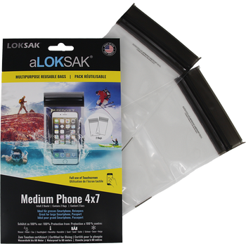 aLOKSAK 4x7 Medium Phone - 2 Stück (10,8 x 18,1 cm) Grosses Smartphone, Reisepass 