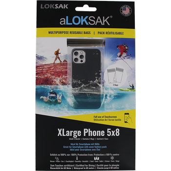 aLOKSAK 5x8 XLarge Phone - 2 Stück (12,1 x 20,3 cm) Smartphone mit Hülle