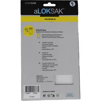 aLOKSAK 6x6 Wallet - 2 Stück (15,9 x 13,3 cm) Brieftasche, Taschenkamera