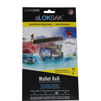 aLOKSAK 6x6 Wallet - 2 Stück (15,9 x 13,3 cm) Brieftasche, Taschenkamera