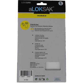 aLOKSAK 9x6 Toiletry - 2 Stück (21,8 x 13,3 cm) Toilettenartikel, Medikamente