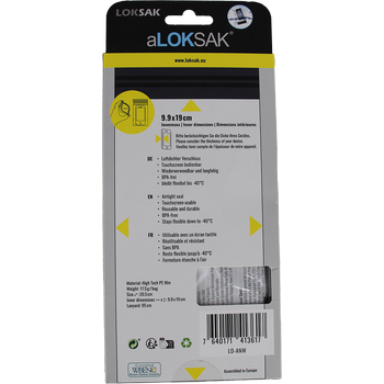 aLOKSAK Neck Wallet 3.9x7.5 - 2 Stück & 1 Lanyard (9,9 x 19 cm) Veranstaltungsticket, grosses Handy